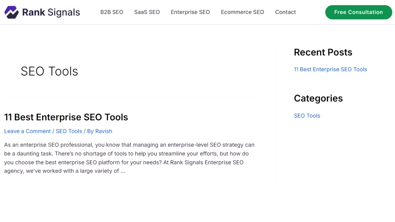 Rank Signals off-page SEO Tool